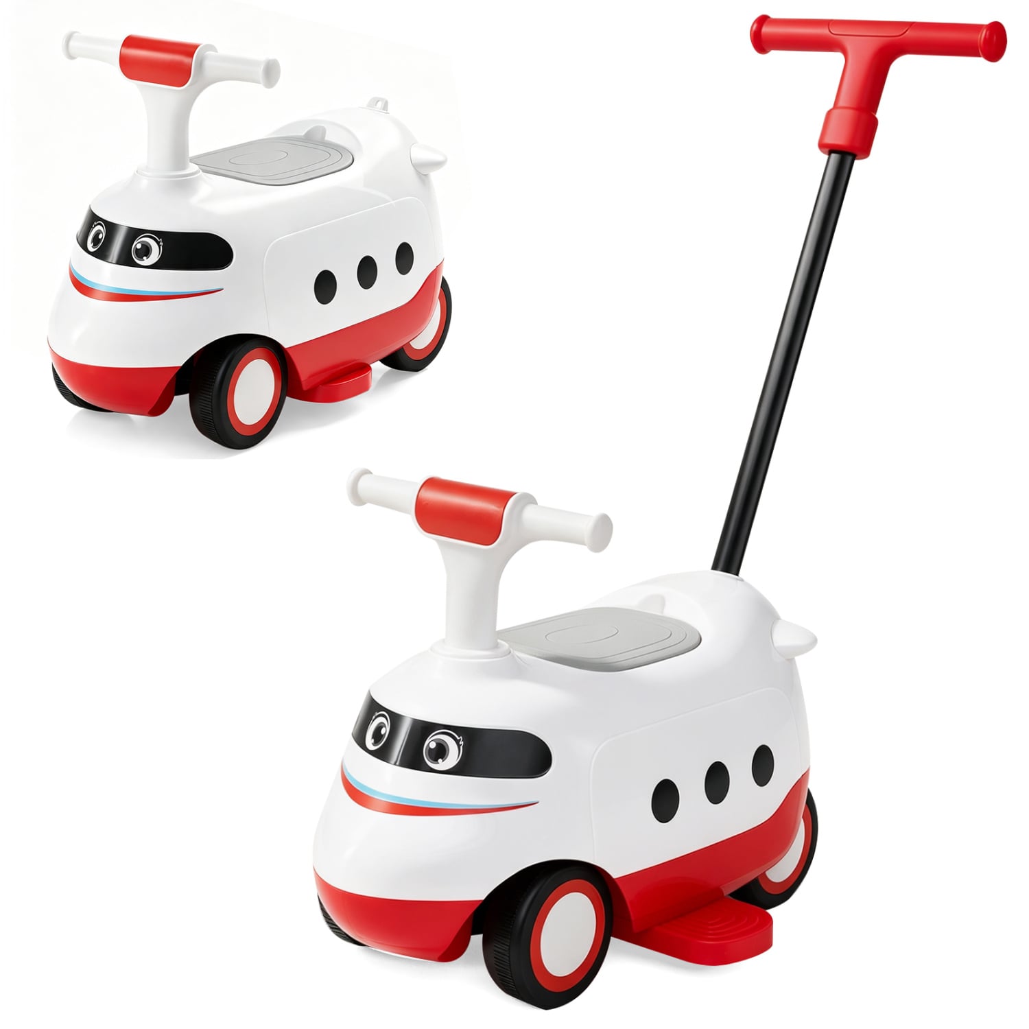 2-in-1 Ride On Push Car, Toddlers 1-3 Years, Red & White Push & Pedal Ride On Toys at Gallery Canada