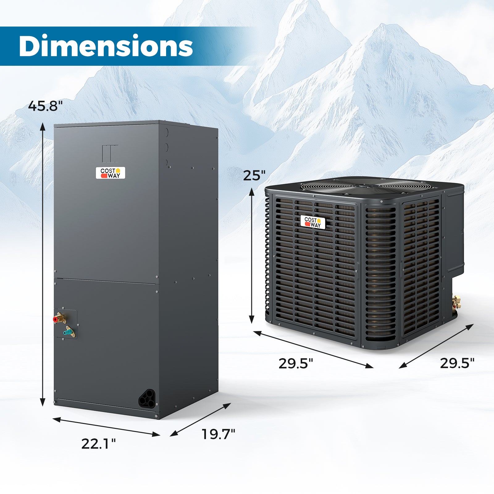 2-3 Ton 18.6-20 SEER2 Central Air Conditioner, Variable Speed, Gray Mini Split Air Conditioners at Gallery Canada