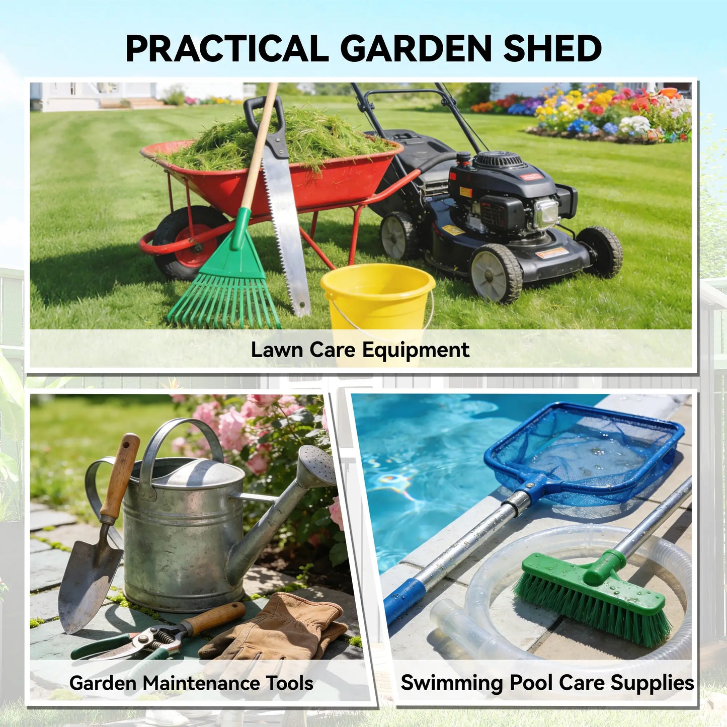 5 x 3 ft Metal Garden Shed, Lean-To Outdoor Storage, Dark Grey Sheds at Gallery Canada