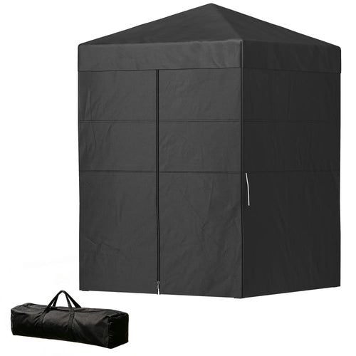 5 x 5 ft Compact Pop Up Canopy Tent, UPF 50+ Changing Room, Black
