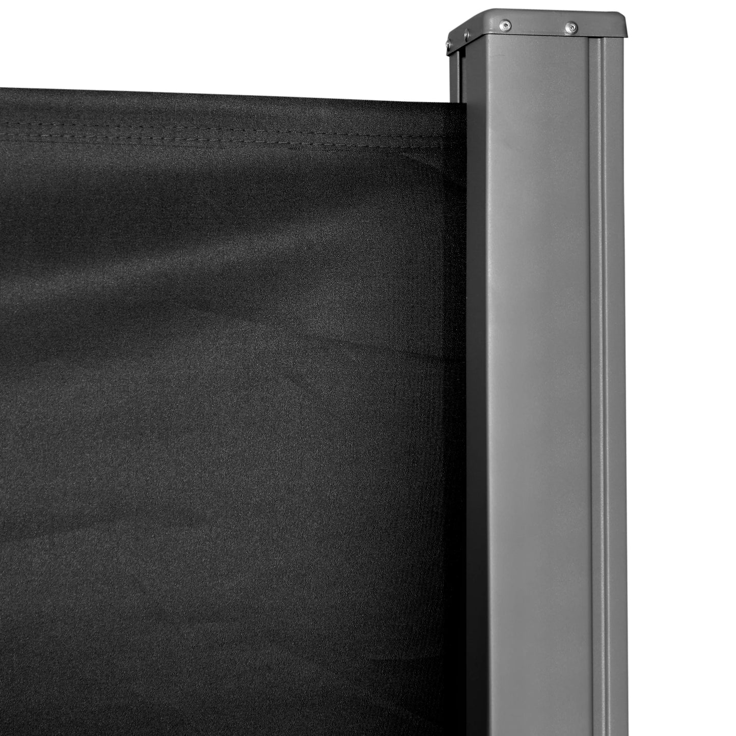 118" x 71" Outdoor Folding Privacy Screen, Retractable Side Awning, UV Wind Resistant, Black Side Awnings at Gallery Canada