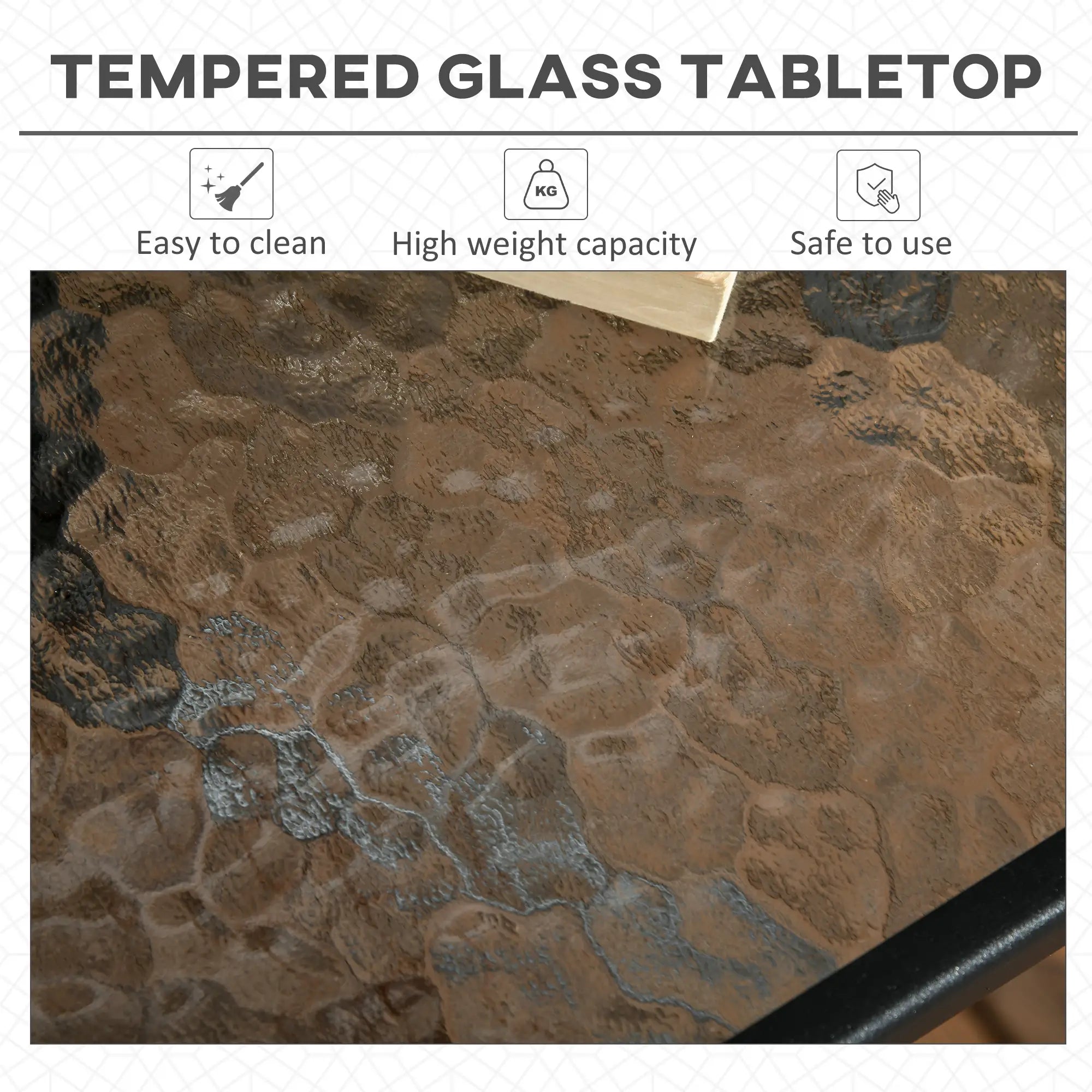 Square Patio Dining Table, Tempered Glass Top, Umbrella Hole, Black Patio Dinning Tables at Gallery Canada