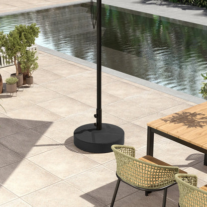Heavy Duty Outdoor Umbrella Stand Base, Sand Water Filled, Φ22" x 15.7" H, Black Umbrella Bases at Gallery Canada