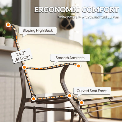 2-Person Outdoor Glider Chair Steel Frame Mesh, Khaki Outdoor Gliders at Gallery Canada