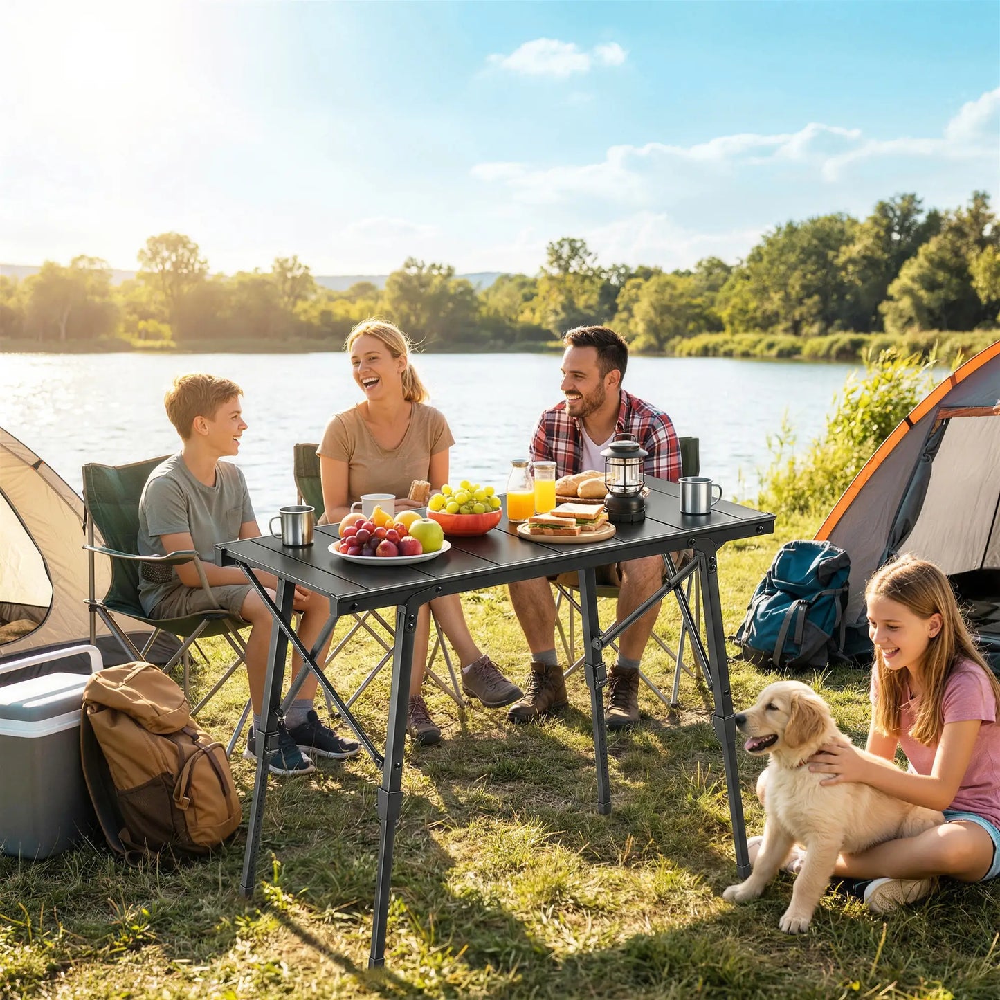 Heavy Duty Folding Picnic Table, Removable Plates, Non-Slip Feet Picnic Tables & Camping Chairs at Gallery Canada