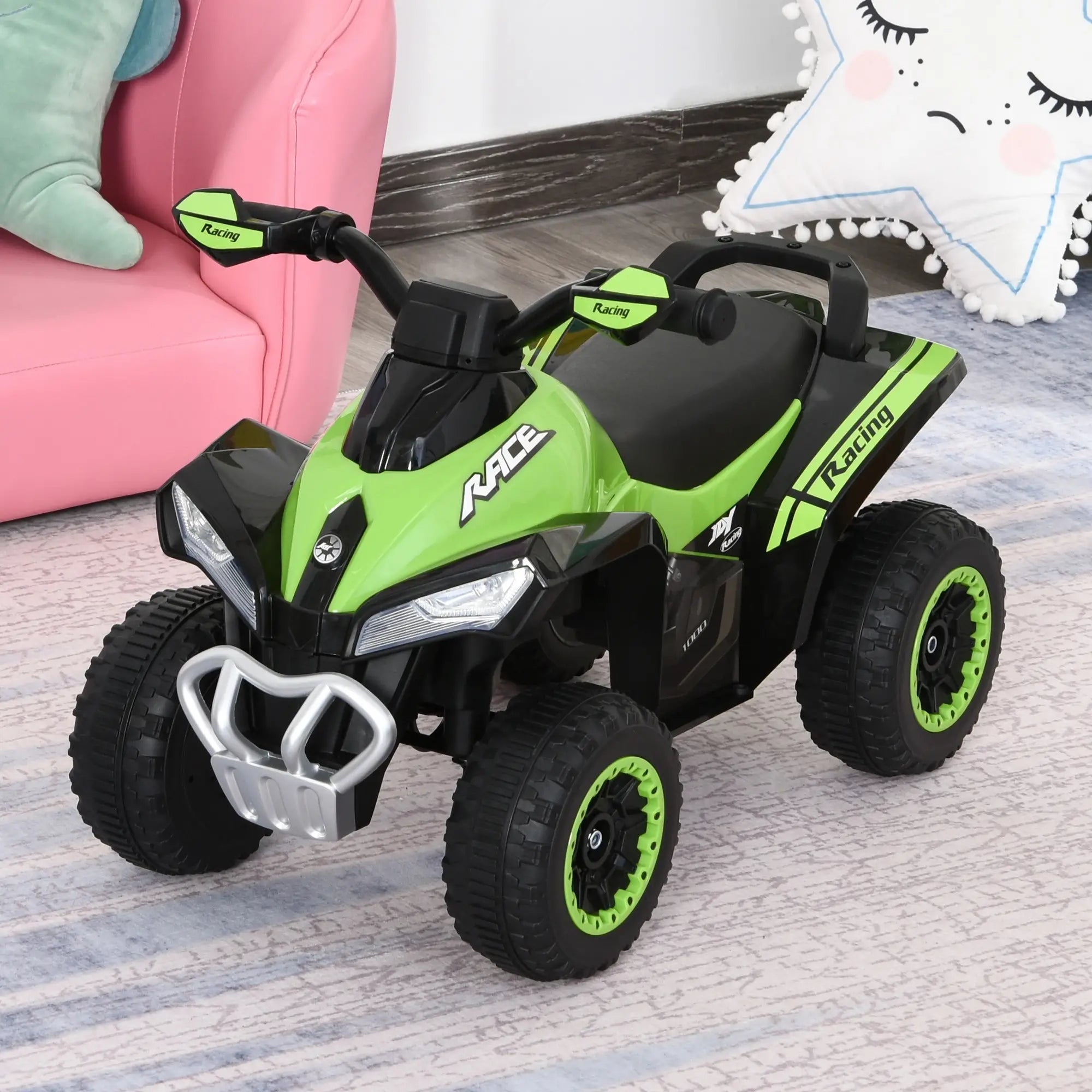 Kids Ride on Car, 4 Wheels, Music, for 18-36 M, Green Push Cars for Toddlers at Gallery Canada