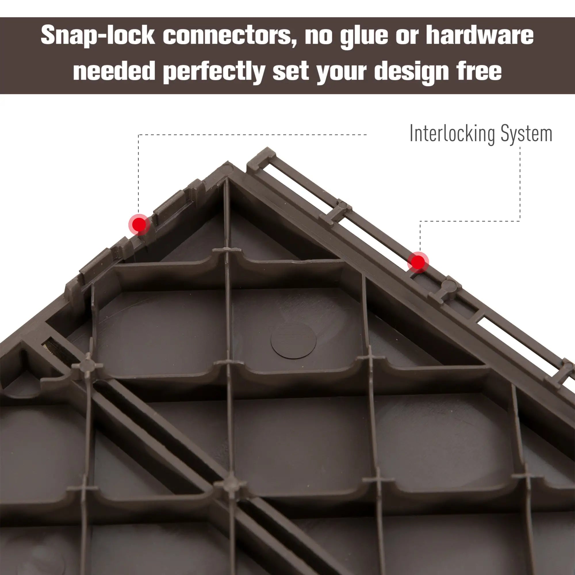9 Pcs PP Interlocking Deck Tile, 12