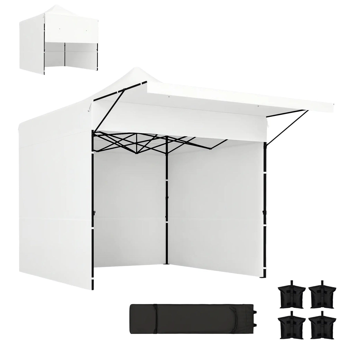 10' x 10' Pop Up Canopy Tent, Awning, Sidewalls, Wheeled Bag, Sand Bags Pop Up Canopies at Gallery Canada