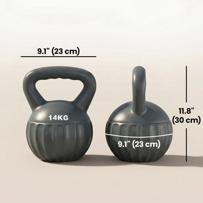 31 lbs Kettlebell, Non-Slip Handle For Home Gym, Grey Strength Training Equipment at Gallery Canada