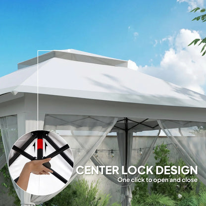 12' X 12' Foldable Pop-Up Party Tent, Light Grey