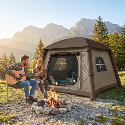 Inflatable Camping Tent, 1-2 Person, Khaki and Brown Camping Tents at Gallery Canada