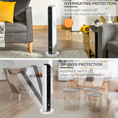 Ceramic Tower Heater, Oscillating, Remote, Timer, 750W/1500W Electric Tower Heaters at Gallery Canada