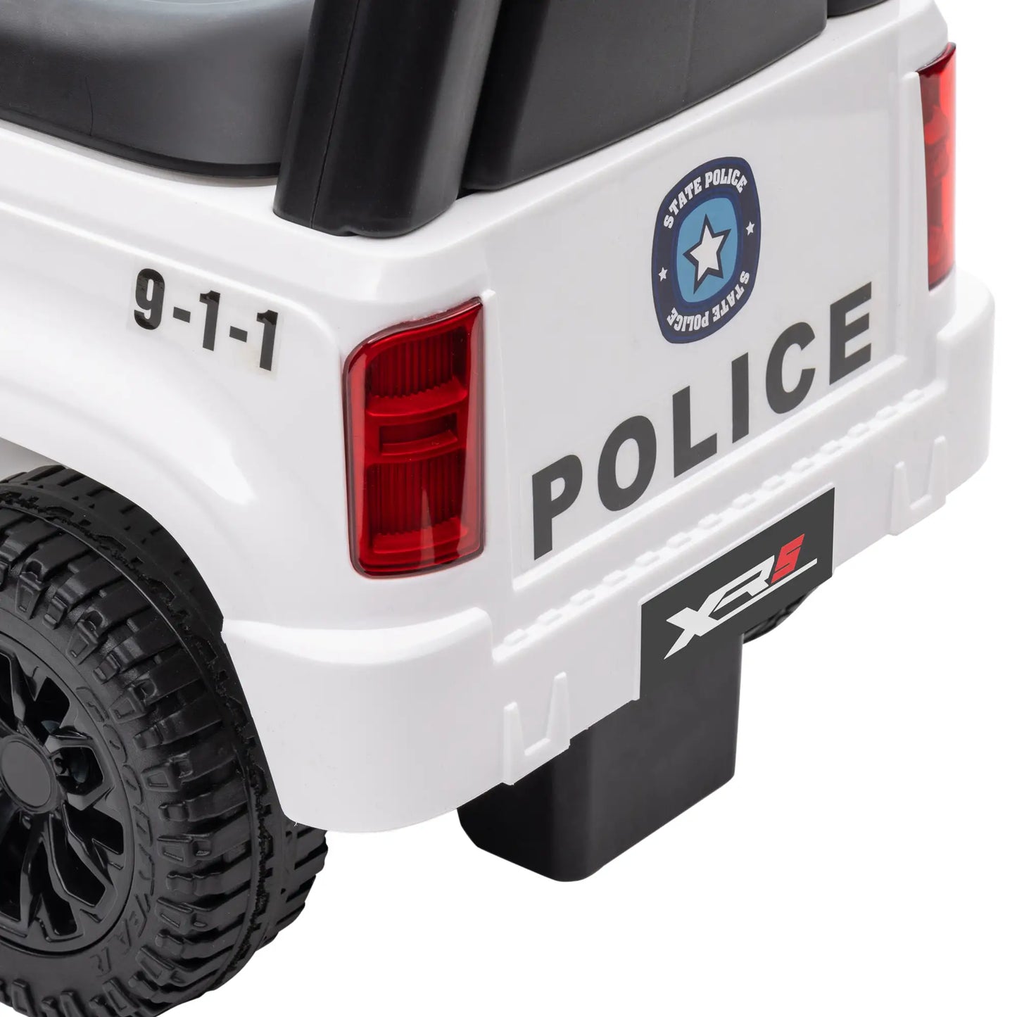 Kids Ride On Police Car, Hidden Storage, Anti Dumping, White Push Cars for Toddlers at Gallery Canada