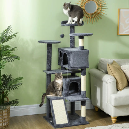 54 Cat Tree, Multi-Level Tower with Scratching Posts, Condos, Dark Grey Cat Towers at Gallery Canada