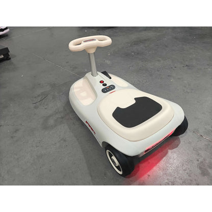 12V Electric Wiggle Car, 2 Speed, Music, Lights, White Electric Toy Cars at Gallery Canada