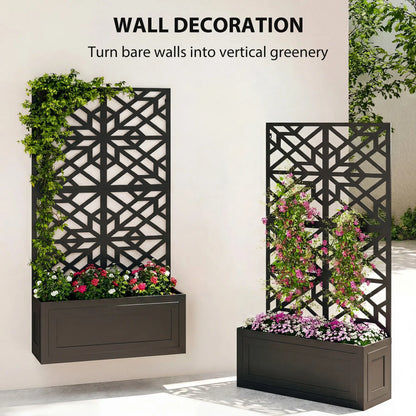 Metal Raised Garden Bed with Trellis for Climbing Plants Galvanized Planter Boxes at Gallery Canada