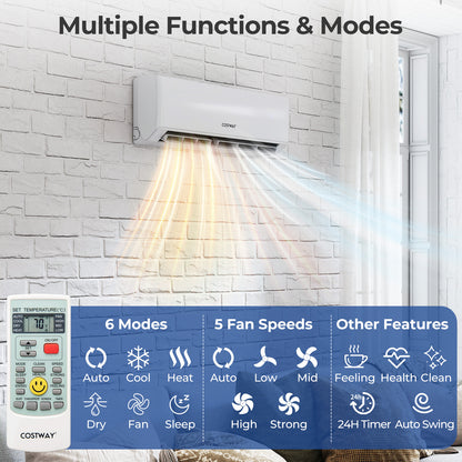 30000 BTU 4 Zone 23 SEER2 Mini Split AC, Heat Pump, 7K+7K+7K+12K, White Mini Split Air Conditioners at Gallery Canada
