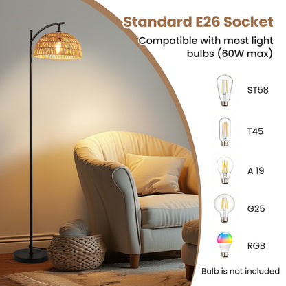 Arc Floor Lamp, 63 Inches Tall, Hanging Lampshade, Black Table & Floor Lamps at Gallery Canada