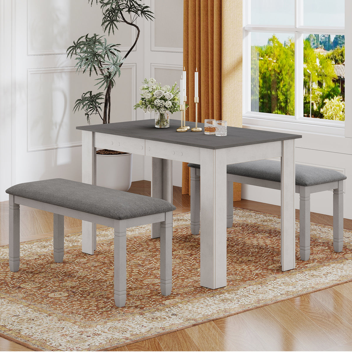 Upholstered Bedroom Bench, Gray Shoe Racks & Storage Benches at Gallery Canada
