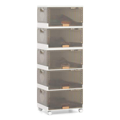 3/4/5/6-Cube Stackable Storage Bins, Detachable Wheels, 5 Cube, White Shoe Racks & Storage Benches at Gallery Canada