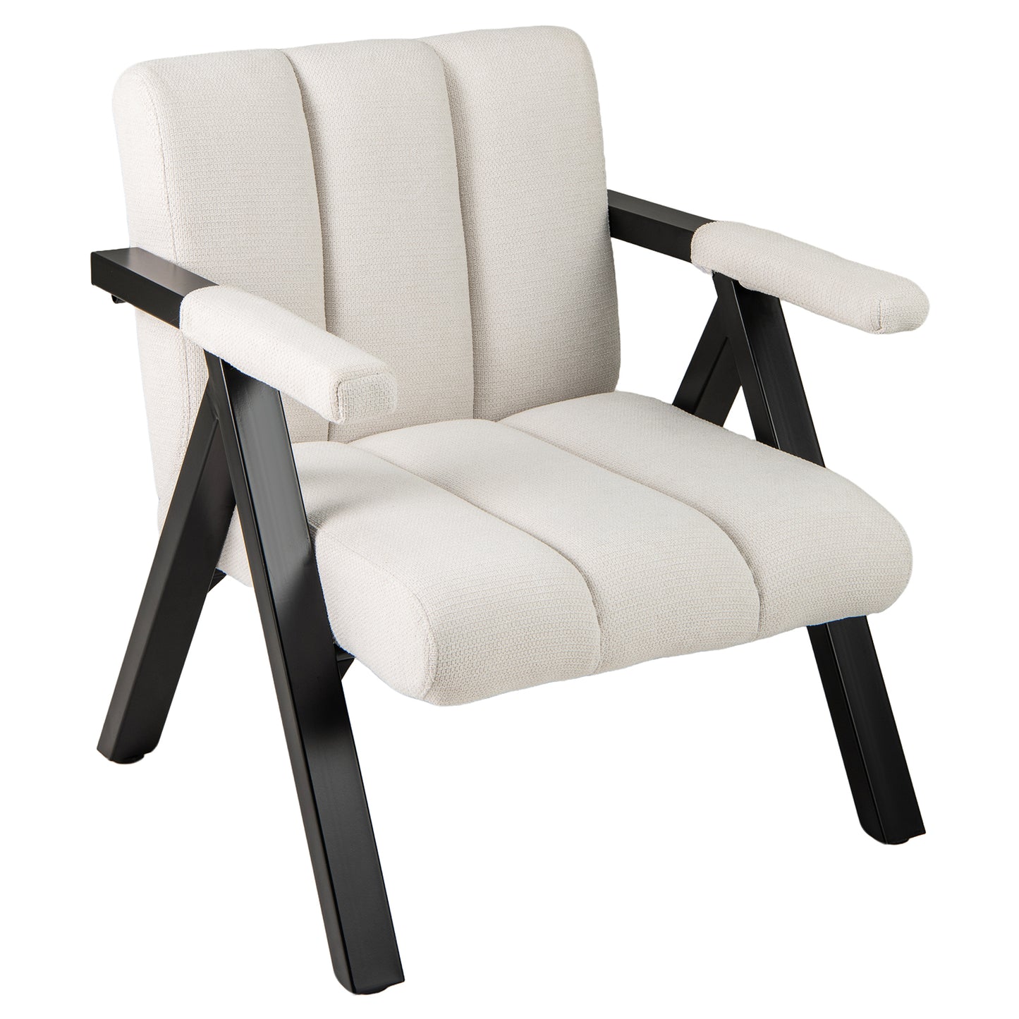 Oversized Accent Chair, Metal Frame, Armrests, Beige Accent Chairs Beige at Gallery Canada
