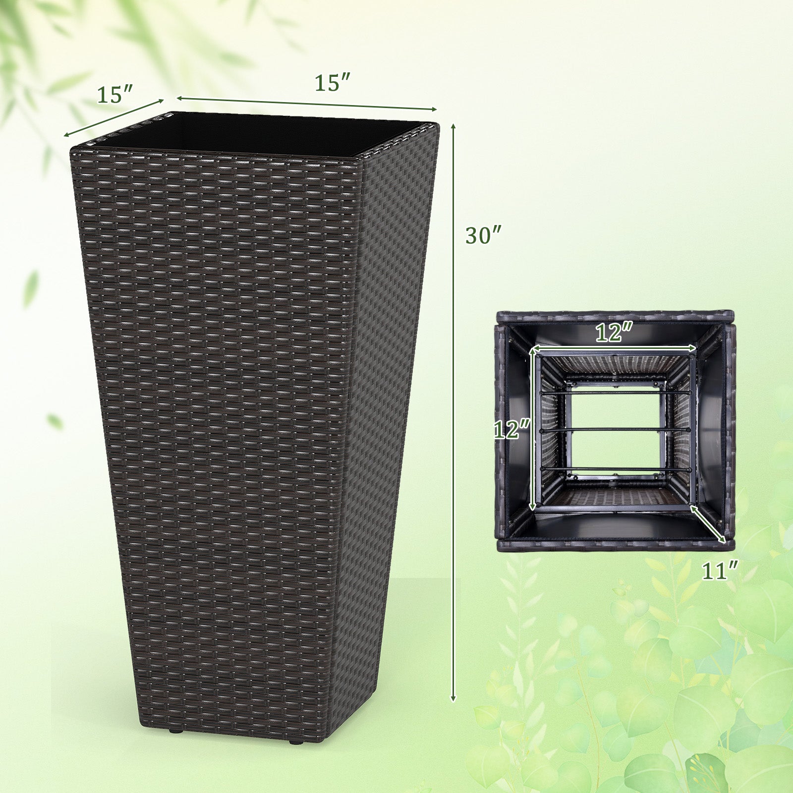 30 Inch Modern Decorative Planter Pots Set Of 2 Raised Garden Beds at Gallery Canada