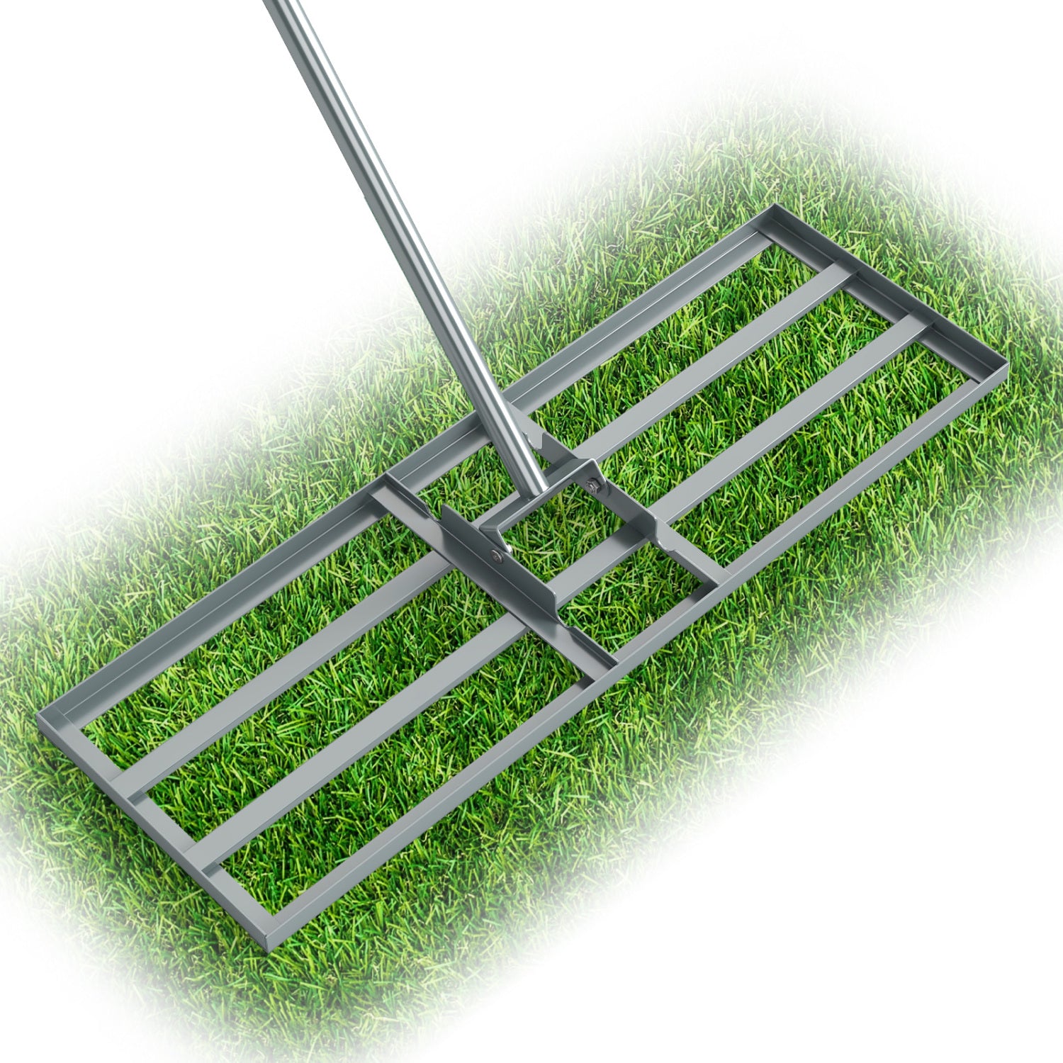 30 x 10 Inch Lawn Level Tool, 69 Inch Handle, Silver Lawn Care Tools Silver at Gallery Canada