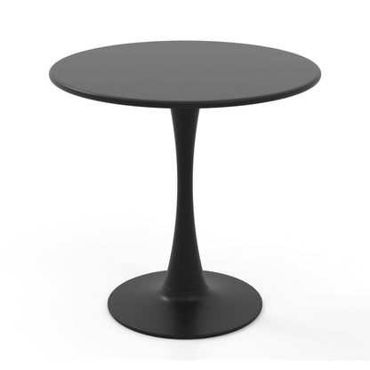 31.5 Inch Round Dining Table, Anti-Slip PP Ring, Black Bar Tables Black at Gallery Canada