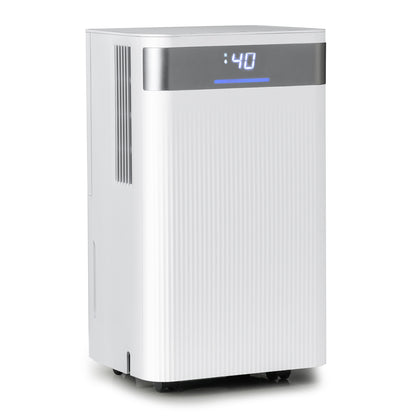 32 Pints 2000 Sq.ft Quiet Dehumidifier, 3 Modes, White Dehumidifiers White at Gallery Canada
