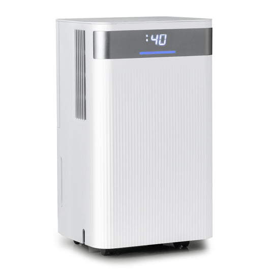32 Pints 2000 Sq.ft Quiet Dehumidifier, 3 Modes, White Dehumidifiers White at Gallery Canada