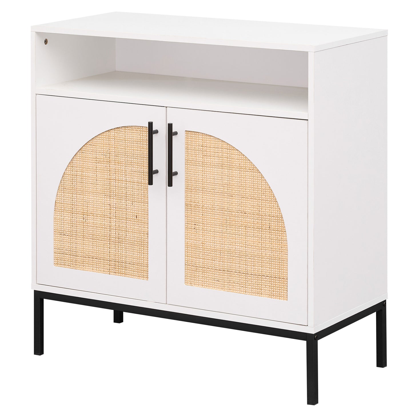 32" Sideboard Buffet Cabinet with Rattan Doors, White Sideboards Cabinets & Buffets at Gallery Canada
