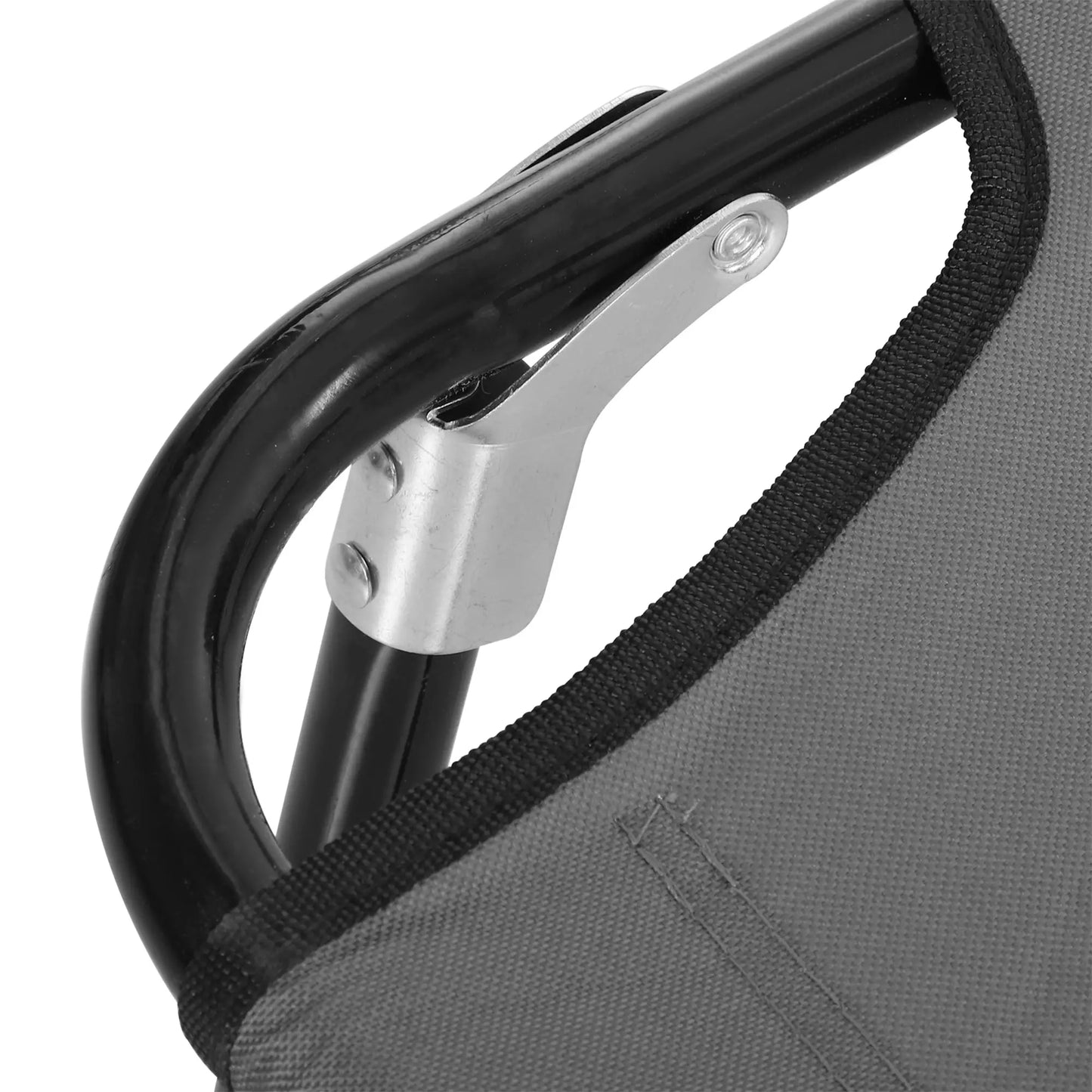 Outdoor Folding Lounge Chair, Reclining Back, Breathable Mesh, Grey Lounger Chairs at Gallery Canada