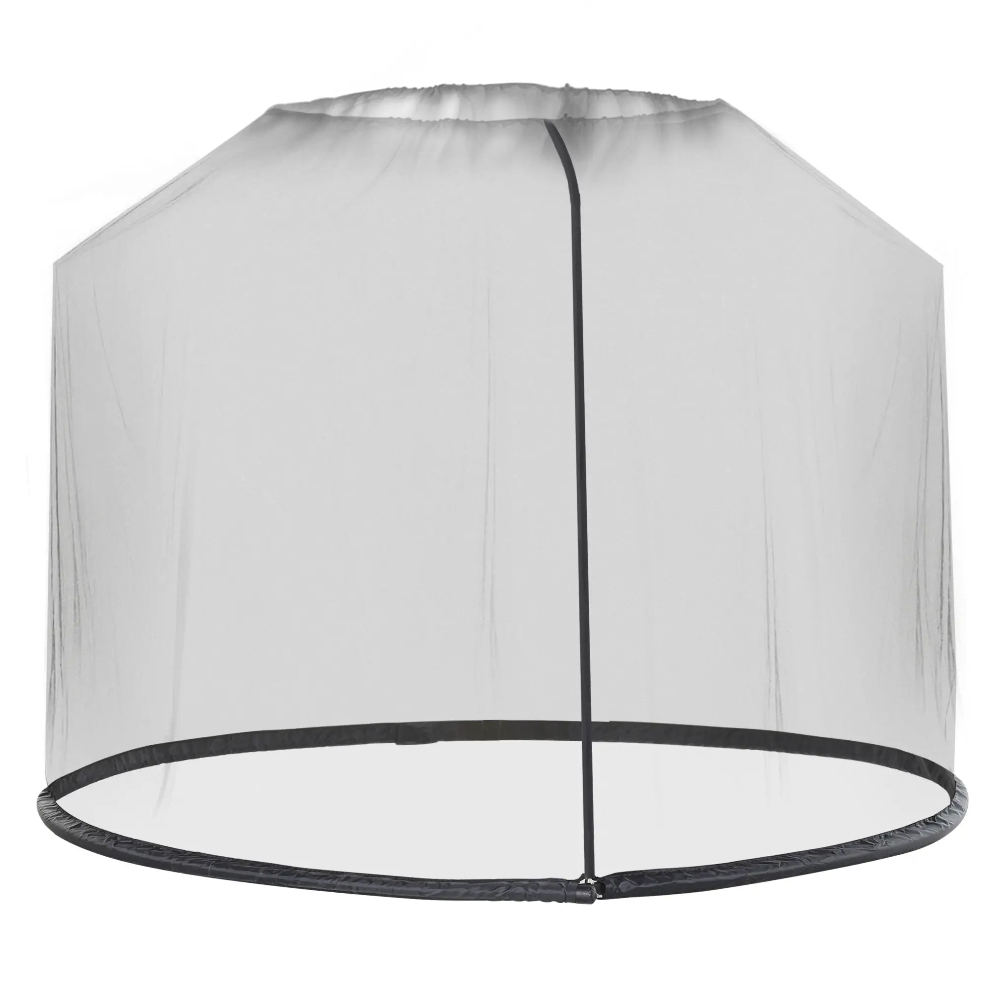 Patio Umbrella Bug Net, 7.5 Ft Mesh Screen with Zippered Door, Black Gazebo Sidewalls Black at Gallery Canada