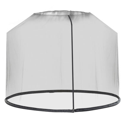 Patio Umbrella Bug Net, 7.5 Ft Mesh Screen with Zippered Door, Black Gazebo Sidewalls Black at Gallery Canada