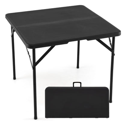34" Square Foldable Card Table, Black Picnic Tables Black at Gallery Canada