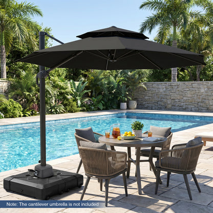 34" X 34" Cantilever Patio Umbrella Base With 4 Wheels Outdoor Umbrella Bases at Gallery Canada