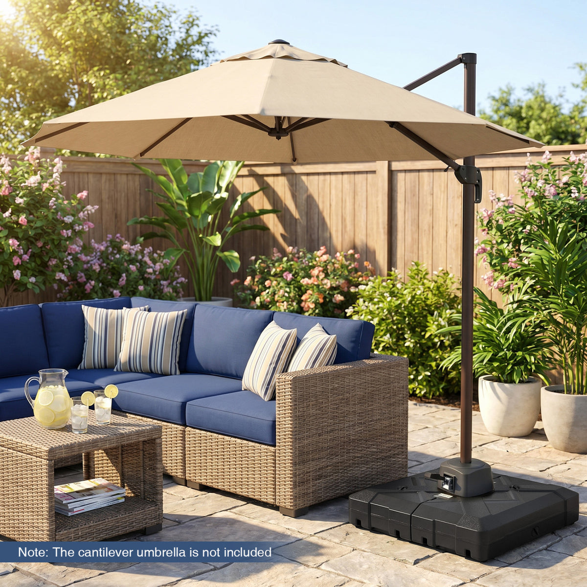 34" X 34" Cantilever Patio Umbrella Base With 4 Wheels Outdoor Umbrella Bases at Gallery Canada