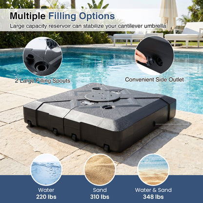 34" X 34" Cantilever Patio Umbrella Base With 4 Wheels Outdoor Umbrella Bases at Gallery Canada