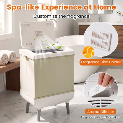 35L Large Towel Warmer with Heating and Drying Modes for Bathroom, Beige Dryers at Gallery Canada