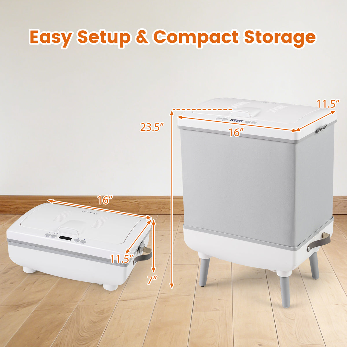 35L Large Towel Warmer with Heating and Drying Modes for Bathroom, Gray Dryers at Gallery Canada
