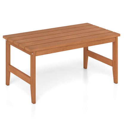 Solid Wood Outdoor Coffee Table, 35.5", Teak Finish Patio Coffee Tables Natural at Gallery Canada