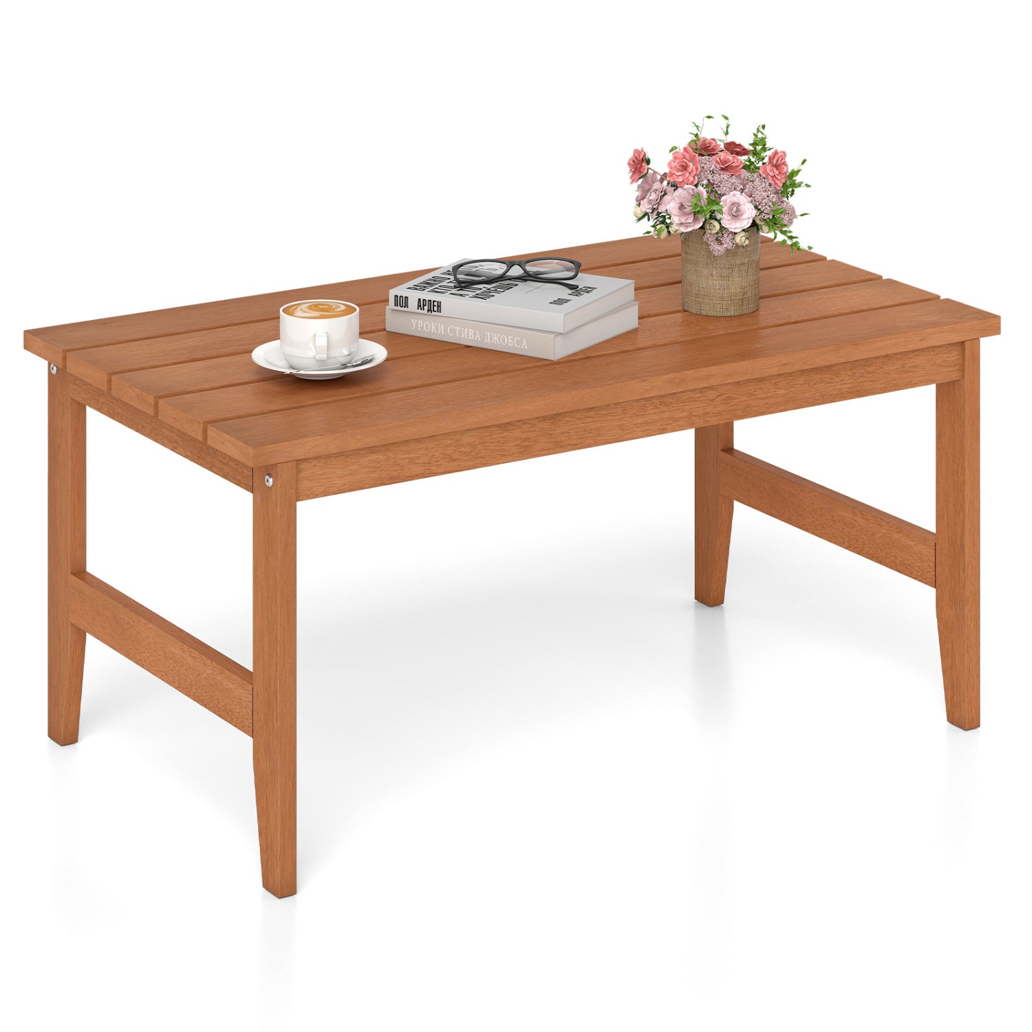 Solid Wood Outdoor Coffee Table, 35.5