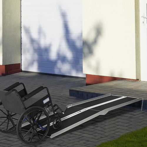 8ft Foldable Wheelchair Ramp, Non-Skid, Portable Aluminium