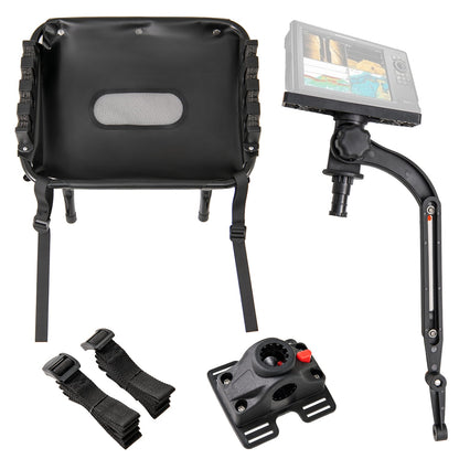 Accessoire de bateau de pêche rotatif à 360°, lot de 2, noir