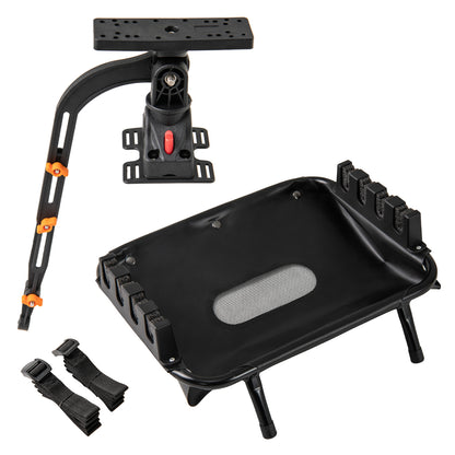 Accessoire de bateau de pêche rotatif à 360°, lot de 2, noir
