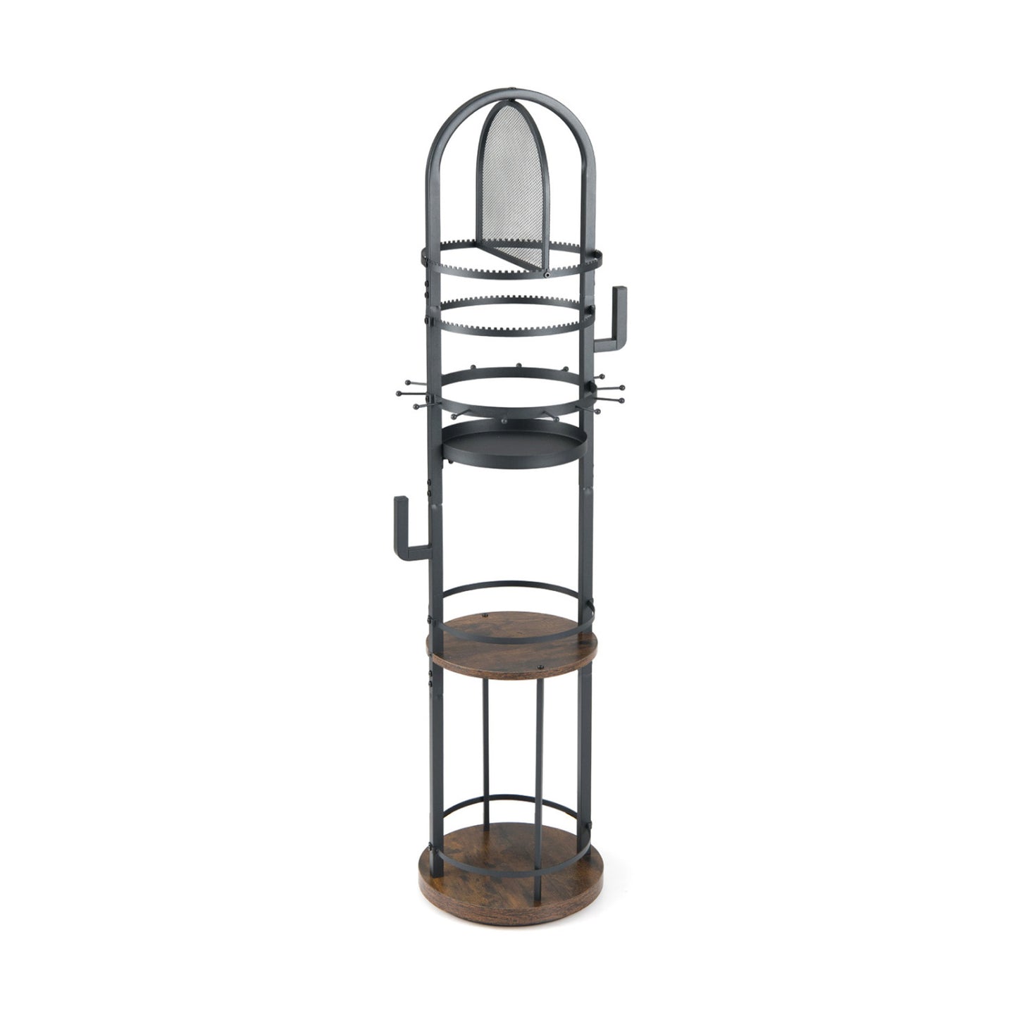 360° Rotating Jewelry Storage Rack, 3 Shelves, Brown Jewelry Armoires at Gallery Canada