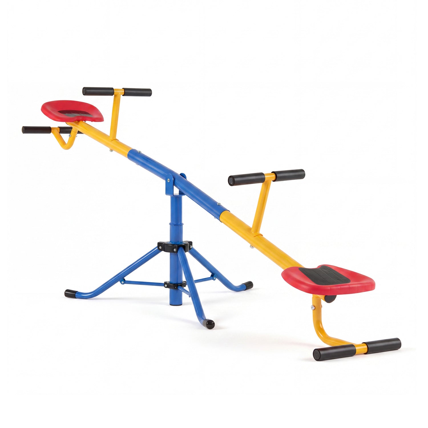 360° Rotation Kids Seesaw Swivel Teeter Totter, Red Seesaws Red at Gallery Canada
