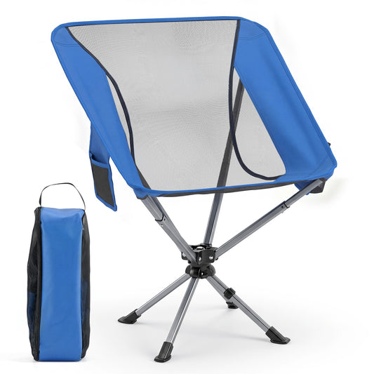 360° Swivel Camping Chair, 300 LBS, Blue Beach & Lawn Chairs Blue at Gallery Canada