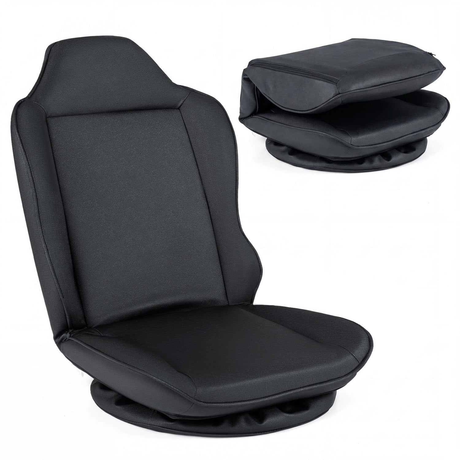 360° Swivel Gaming Chair, 5-Level Adjustable Backrest, Black Gaming Chairs at Gallery Canada