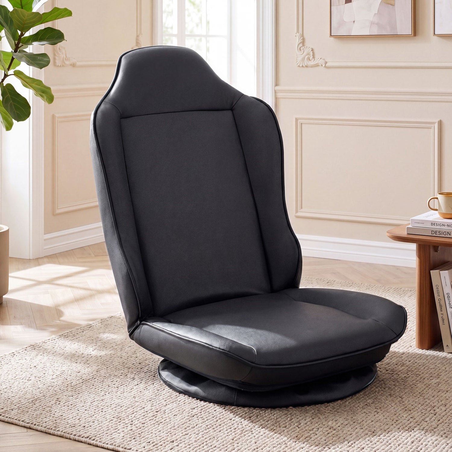 360° Swivel Gaming Chair, 5-Level Adjustable Backrest, Black Gaming Chairs at Gallery Canada